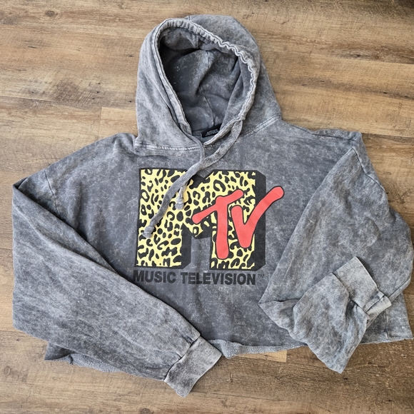 MTV Tops - MTV Gray Hoodie with Logo